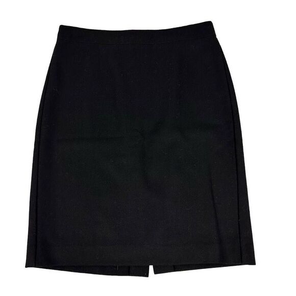 J Crew Wool Pencil Skirt Black size 4 - Picture 1 of 6